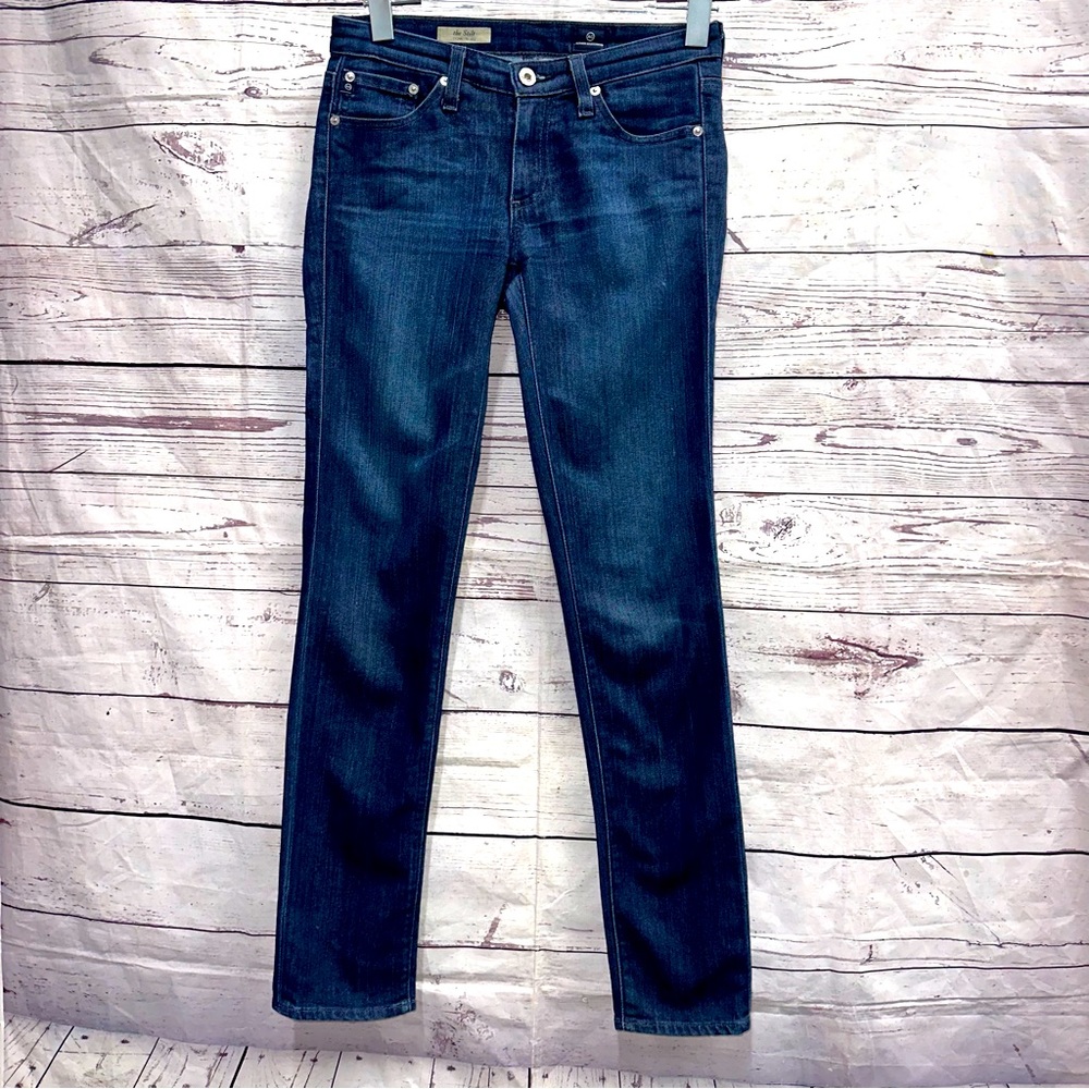 AG Adriano Goldschmied The Stilt Cigarette Jeans Size 26R Dark Wash